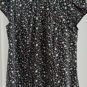 Floral Black Top